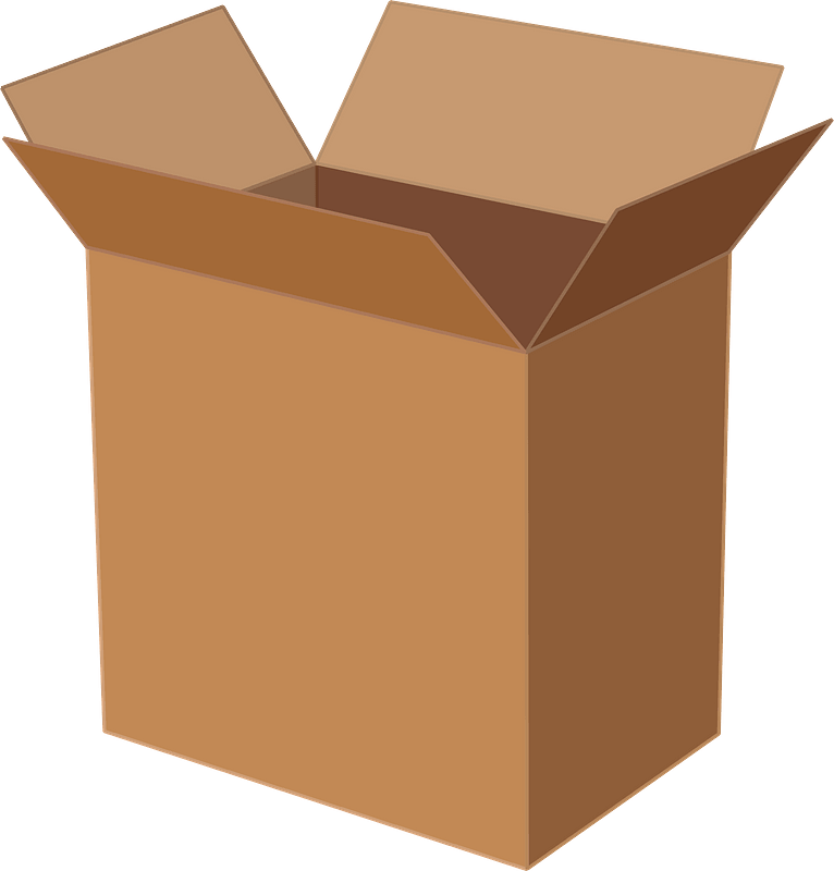 Illustrated open packaging carton